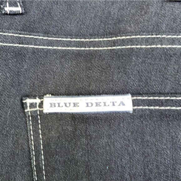 Blue Delta bespoke custom made jeans,  dark denim white stitching - Picture 3 of 12